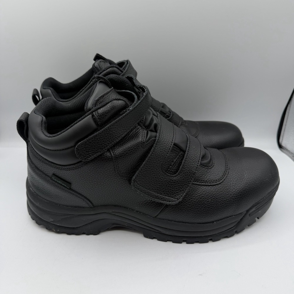 Propet Cliff Walker Boots Mens 14 XX(5E)‎ Black Double-Strap Waterproof MPRX85